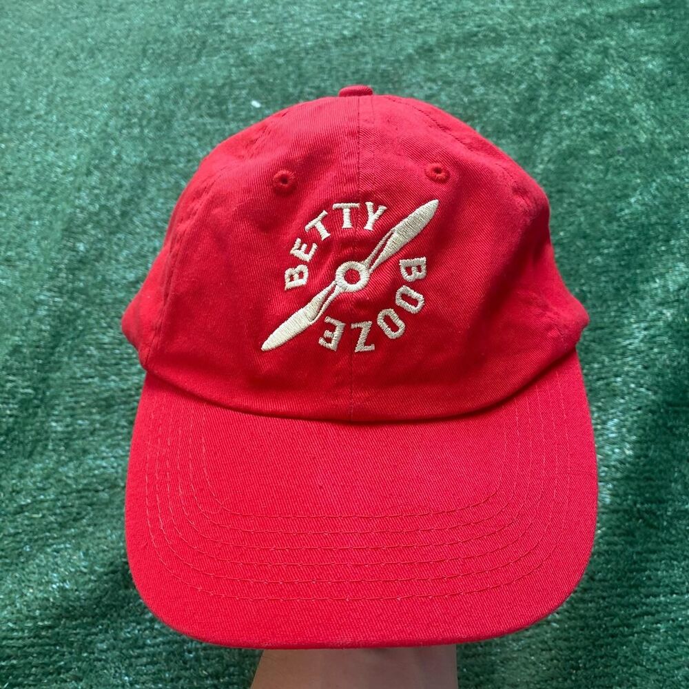 Vintage Y2K Betty Booze Brewery Red and White Hat